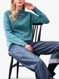 Celtic & Co. Donegal Wool Mock Neck Jumper, Sea Glass