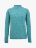 Celtic & Co. Donegal Wool Mock Neck Jumper, Sea Glass