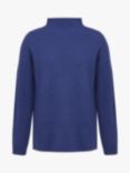 Celtic & Co. Felted Funnel Neck Merino Wool Jumper, Blue Ink