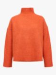 Celtic & Co. Slouch Overwashed Wool Jumper, Burnt Orange