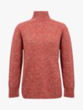 Celtic & Co. Extrafine Merino Soft Funnel Neck Jumper, Rust