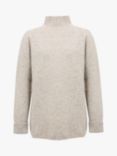 Celtic & Co. Funnel Neck Merino Wool Jumper, Oatmeal Fleck