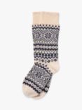 Celtic & Co. Fair Isle Wool Blend Socks, Oatmeal