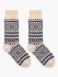 Celtic & Co. Fair Isle Wool Blend Socks, Oatmeal