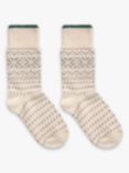 Celtic & Co. Dotted Merino Wool Blend Socks, Oatmeal