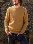 Celtic & Co. Ribbed Fisherman Jumper, Autumn Brown