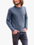 Celtic & Co. Textured Stitch Merino Wool Jumper, Indigo