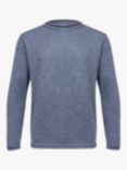 Celtic & Co. Textured Stitch Merino Wool Jumper, Indigo