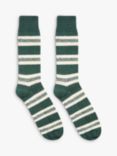 Celtic & Co. Merino Cotton Stripe Socks, Pine