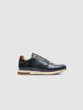 Rodd & Gunn Pegasus Leather No Laces Slip-On Trainers, Navy