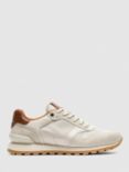 Rodd & Gunn Quarry Hill Leather Lace Up Trainers, Dark Chalk