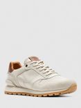 Rodd & Gunn Quarry Hill Leather Lace Up Trainers, Dark Chalk