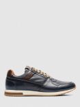 Rodd & Gunn Plimmerton Leather Lace Up Trainers, Navy