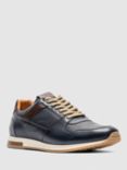 Rodd & Gunn Plimmerton Leather Lace Up Trainers, Navy