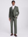 Moss Puppytooth Wrinkle Resistant Suit Jacket, Green