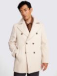 Moss Wool Blend Peacoat, Beige