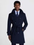 Moss Trench Coat, Blue