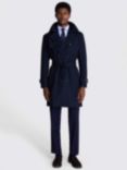 Moss Trench Coat, Blue