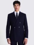 Moss Performance Tailored Fit Double Breasted Suit Jacket, Navy