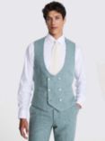 Moss Tailored Fit Flannel Waistcoat, Duck Egg