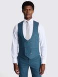 Moss Tailored Fit Flannel Waistcoat, Teal