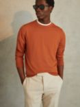 Reiss Wessex Wool Slim Fit Jumper, Hot Orange