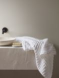 Bedfolk Ripple Cotton Towels, Snow
