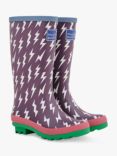 Muddy Puddles Kids' Puddlestomper Bolt Wellington Boots, Purple/Multi