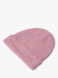 Lindex Kids' Tricot Ribbed Beanie Hat, Dusty Pink