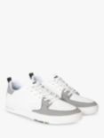 Paul Smith Leather Cosmo Lace Up Trainers, White/Grey