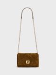 Gerard Darel Quilted Leather Crossbody Bag, Amber