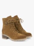 Celtic & Co. Suede Block Heel Hiker Boots, Whisky