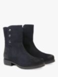 Celtic & Co. Suede Essential Popper Ankle Boots, Dark Navy