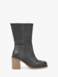 Celtic & Co. Nubuck Crepe Block Heel Ankle Boots, Pine