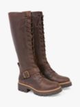 Celtic & Co. Leather Strap Detail Knee Boots, Tanners Brown