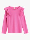 Lindex Kids' Frill Shoulder Top, Pink