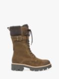 Celtic & Co. Suede Sheepskin Lace Up Calf Boots