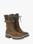 Celtic & Co. Suede Sheepskin Lace Up Calf Boots