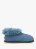 Celtic & Co. Kids' Sheepskin Boot Slippers, Deep Icelandic Blue