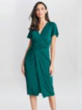 Gina Bacconi Marion Midi Matte Jersey Midi Dress, Spruce Green