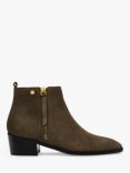 Radley Sloane Gardens 2.0 Suede Zip Ankle Boots, Khaki