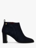 Radley Tulip Street Suede Heeled Curved Ankle Boots, Ink