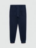 Mango Kids' Pique Cotton Jogger Trousers, Navy