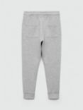 Mango Kids' Pique Cotton Jogger Trousers, Medium Grey