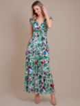 Alie Street Petite Sophia Floral Dress, Paradise Green