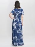 Gina Bacconi Emily Jersey Maxi Dress, Navy/White