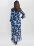 Gina Bacconi Norma Belted Maxi Dress, Navy/Multi