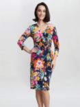 Gina Bacconi Dana Wrap Dress, Multi