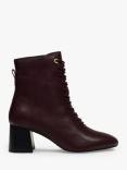 Radley Victoria Terrace 2.0 Leather Lace-Up Ankle Boots, Dark Cherry