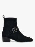 Radley Mayflower Lane Suede Buckle Western Boots, Black